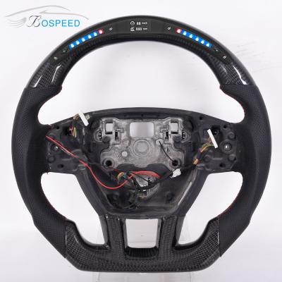 Chine Cuir noir de fibre de Rover Defender Steering Wheel Carbon de terre de 2022 coutumes LED à vendre