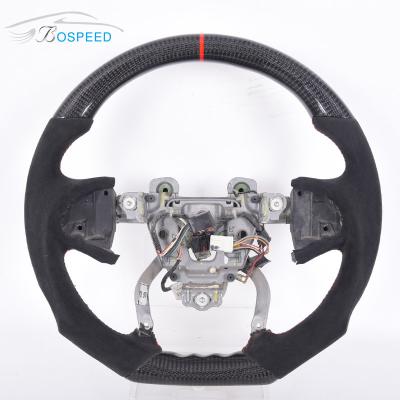 China 350mm Real Black Cadillac Ct6 Steering Wheel Carbon Fiber Alcantara for sale