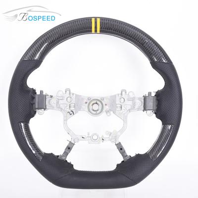 China Armadura llana de la raya amarilla del volante del coche de deportes de la fibra de carbono del ODM del OEM en venta