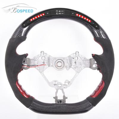 Chine Vrai volant de fibre de carbone de RAV4 Toyota LED 350mm rouges noirs faits sur commande à vendre