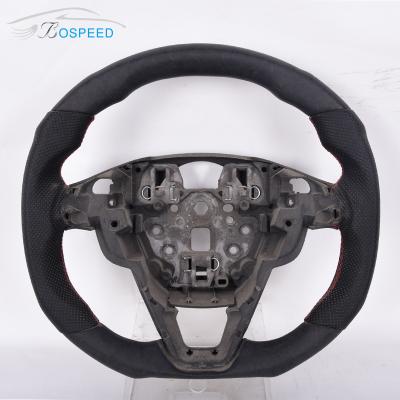 China Full Leather Racing Ford Carbon Fiber Steering Wheel Plain Weave F150 for sale