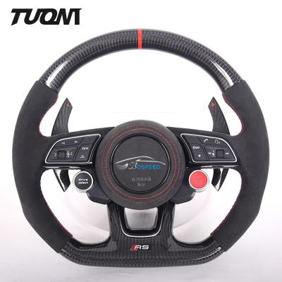 China Audi RS3 S3 A3 A4 RS4 Alcantara Volante de fibra de carbono Ruedas OEM en venta