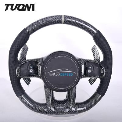 China Silver Carbon Fiber Mercedes Benz Steering Wheel Perforated Leather Northern Europe for sale