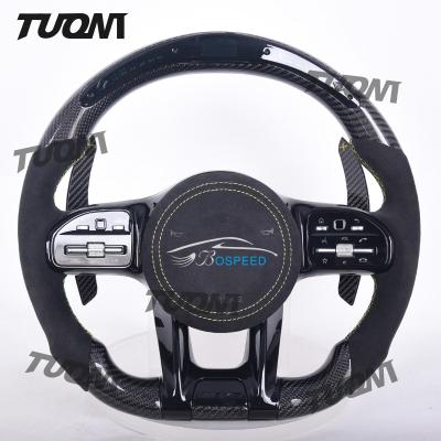 China Mercedes Benz Alcantara Carbon Fiber Steering-Wiel Drijfsysteem met Controles Te koop