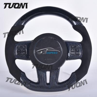 China Custom Dodge Steering Wheel made of Carbon Fiber with 100% Fit Dodge Logo Emblem Leather Grip zu verkaufen