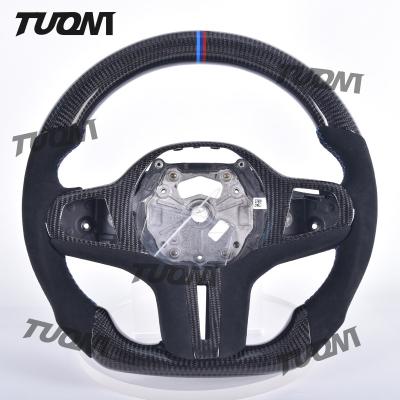 China BMW Carbon Fiber Steering Wheel With Flat Bottom and Ergonomic Grip en venta