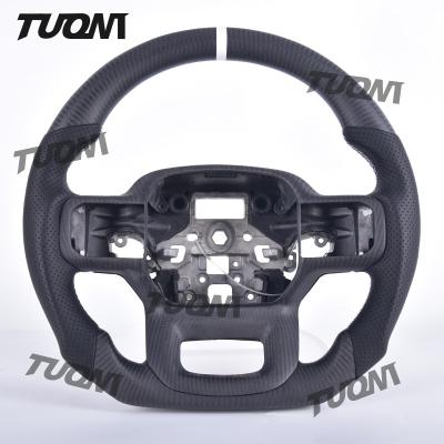 China Custom Leather Flat Bottom Ford Carbon Fiber Steering Wheel Bolt On Upgrade zu verkaufen