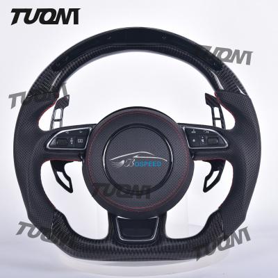 China Ultra Comfortable Lightweight Audi Carbon Fiber Steering Wheel for sale