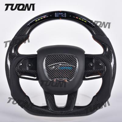 China Custom Carbon Fiber Dodge Steering Wheel For All Popular Models for sale