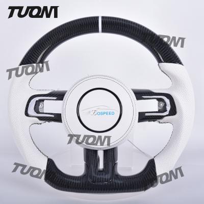 China Custom Leather Grip Ford Mustang Carbon Fiber Steering Wheel with Bolt On Installation zu verkaufen