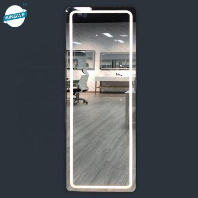 China Modern Hotel Use Full Standing Wall Dressing Mirror With Touch Sensor Anti Fog CCT Dimmable 2021 Factory Direct Change for sale