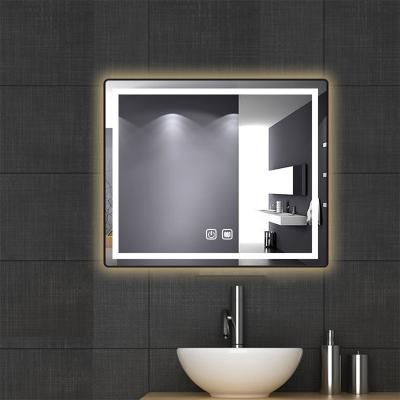 China 2022 New Product Ideas Hotel Enlargement Bath Led Mirror Furniture Touch Sensor Living Room Rectangle Bathroom Mirror Cabinet for sale