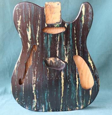 China Ash 69 Lean Electric Guitar Full Body Hollowbody Matchbook Cavity Paint Flow Single Body Guitar Full Body for sale