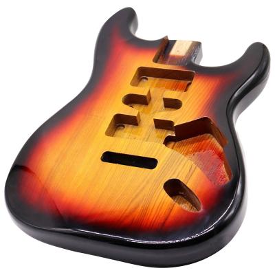 China HSH Style Electric Guitar Body St Style Ash Barrel Sunburst Solid Wood DIY Guitar Body Kits for sale