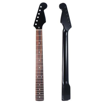 China Black Tangled Electric Guitar Neck Maplewood Neck Electric Guitar 22 Fret Guitar Neck For St Style Guitar for sale