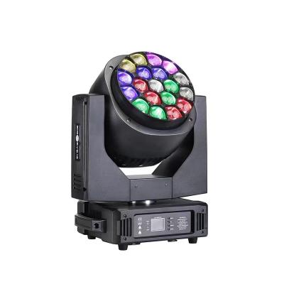 China Factory Price Concert etc Factory Price Beam Zoom Wash 19pcs15w Big Bee Eye Moving Head LED Stage Light 1915w RGBW 4in1 Bar Club Wedding Event Light for sale