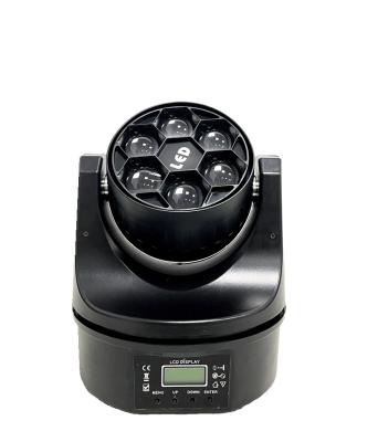 China Professional Stage Equipment 6*12W Mini LED Head Light Bee Eye Wash Zoom Effect Moving Light For Wedding Party Club for sale