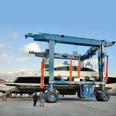 China Gantry Crane Double Girder Travel Crane Yacht Gantry Crane Lifting Boats 100ton for sale