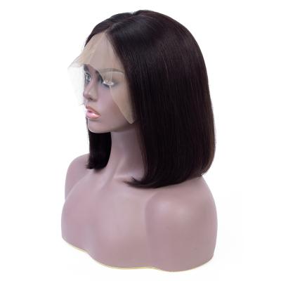 China Silky Straight Wave Made Transparent Bob Short Hair With Best Color Lace Wig 6*4 Factory Virgin Wigs Multi Quality for sale