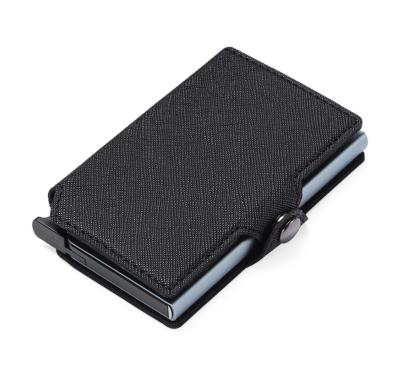 China RFID Blocking Protect Luxury Card Holder with Retro PU Leather Case and RFID Blocking Function for Business Gift for sale