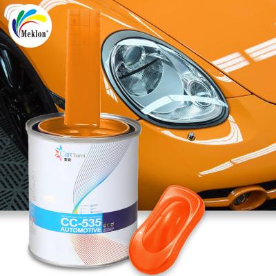 China Autoverf Uitstekend Afdekken 1K 2K oranje Kleur Automotive Base Coat Refinish Auto Verf Te koop