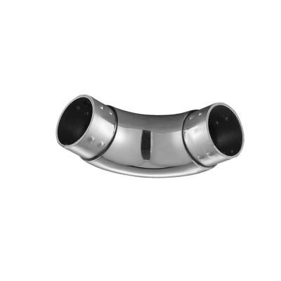 China 304 Stainless Steel Contemporary Deck Stairs Fencing Railing Fitting 90 Degree Duct Elbow Connector for sale