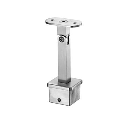 China Modern Stainless Steel Balustrade Fittings Adjustable Stair Railing Bracket Saddle for sale