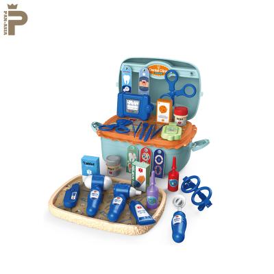 China Multifunctional Foldable Portable Children's Dental Clinic Pretend Play Kit Role Play Doctor Tool Toy Set 25*17*14cm for sale