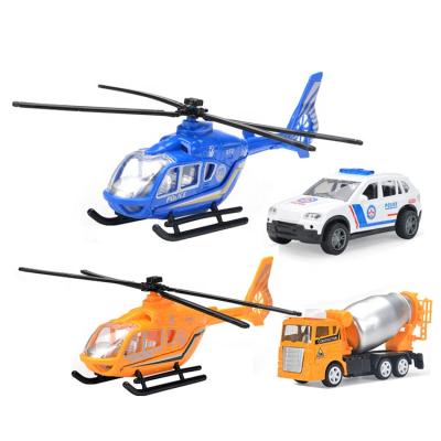 China Friction Toy Friction Rescue Helicopter Play Set Friction Toy Vehicle Alloy Toy Car Speedboat Toy Ambulance Police Car Engineering for sale