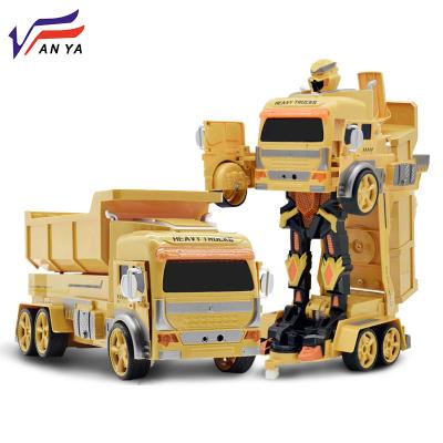 China Toy Deformation Battery Operated Engineering Watch Smart Robot Vehicle Kids Toy Car Remote Control Gesture Robot for sale