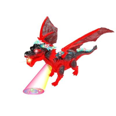 China Toy New Arrival Remote Control Battery Operated Stunning Electric Fiery Dragon Toys Walking Dinosaur Kids Toys for sale