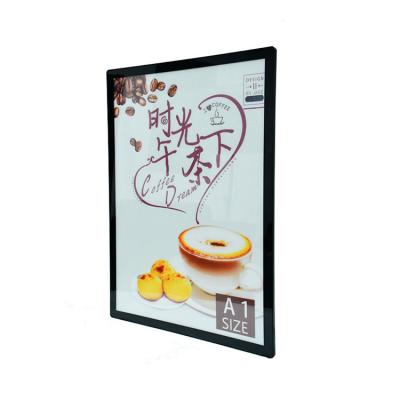 China Wall mounted light box 15000K indoor outdoor single-sided illuminated magnetic black wall mountedlight box for sale