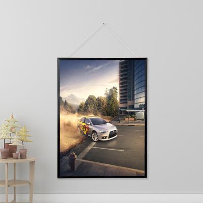 China wholesale cheap large open frame public area white black advertising wall poster four-sided aluminum frame for sale