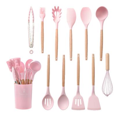 China Sustainable Factory 11pcs Custom Multicolor Silicone Cooking Kitchen Utensils Tool Kit for sale