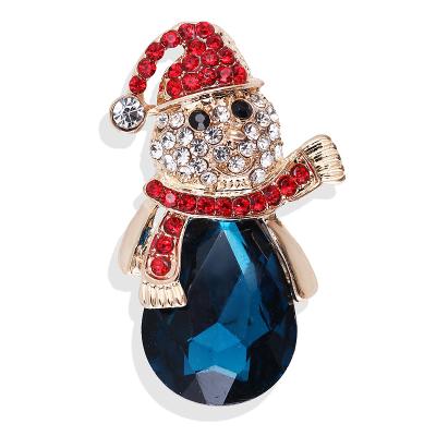 China Various Fashionable Christmas Gifts Promotion Gold Cartoon Snowman Brooch Jewelry Christmas Enamel Pin for sale