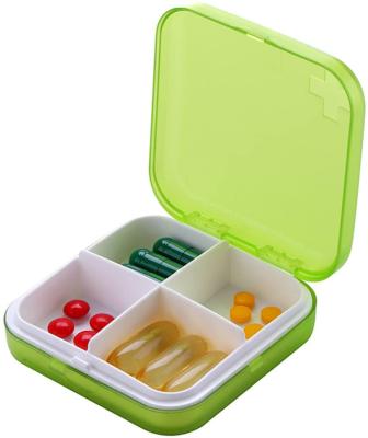 China Eco-friendly Cheap Portable Pill Box Small Weekly Pill Organizer Pill Container for Purse or Pocket, Excellent Pill Storage Case for sale