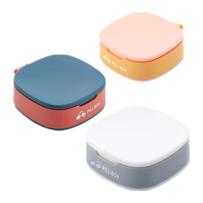 China PP Pill Case Small Portable Mini Pill Box Subpackage Box For 7 Days Sealed Storage for sale