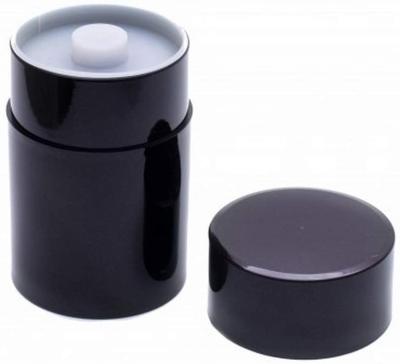 China Recyclable Plastic Loose Coffee Bean Jar Airtight Lid Canister Tea Leaf Container for sale