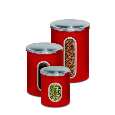 China China Recyclable Suppliers Tea Leaf Container Plastic Loose Coffee Bean Jar Airtight Lid Canister for sale