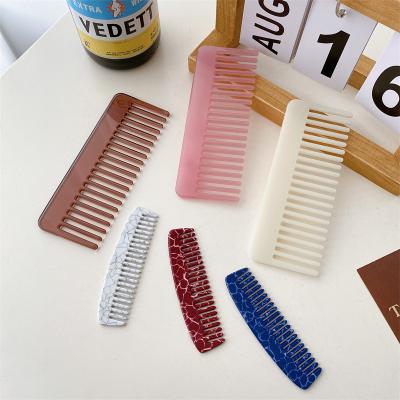 China For Home Use 2022 New Products Travel Use Wedding Hair Accessories Gift Cellulose Acetate Pink Mini Hair Comb for sale