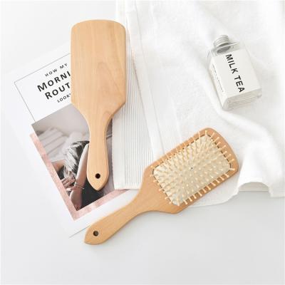 China Luxury High Quality Comb Home Logo Wooden Comb Custom Square Paddle Hair Brush Air Cushion Comb for sale