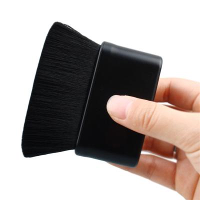 China High Quality Customized Flat Brush Synthetic Fiber Body Powder Body Brush Black Soft Refillable Makeup for sale