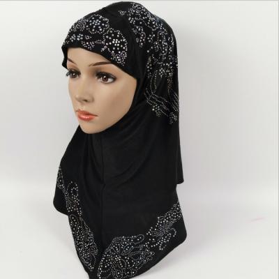 China Neckscarf& New Headscarf Design Cotton Hijab With Diamond Bling Bling Muslim Islamic Hijab for sale