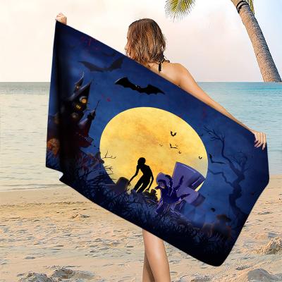 China Halloween Superfine Fiber Printed Beach Towels Microfiber Beach Towels Beach Towels Can Be Customized for sale