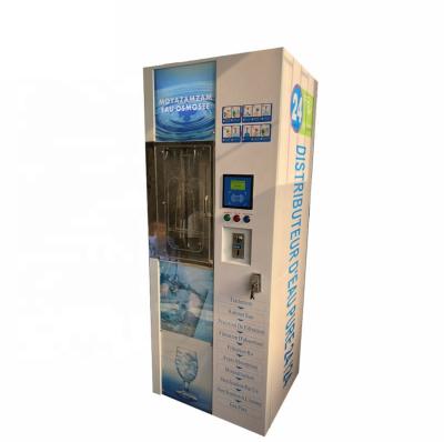 China Water Vending Drinking Water Dispenser Double Window Ice And Water Vending Machine for sale