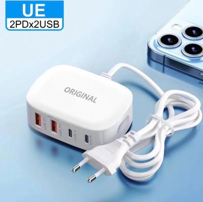 China QC3.0 Quick Charge 3.0 USB Port Type C Port and LC AU/US/UK/EU Android Phone Chargers Multi 4 Port Usb Adapte Fast Qc 3.0 Charger Fast Charging Qc3.0 Phone Charger for sale