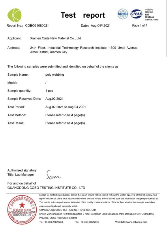 RoHS - Xiamen Jude Webbing Co., Ltd.