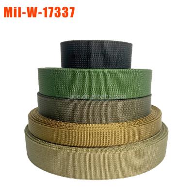 China Durable MOLLE Webbing PLAS Plate Carrier Vest Backpack Strap Works Nylon Webbing Black 25 Mm Thickness 1.20 for sale