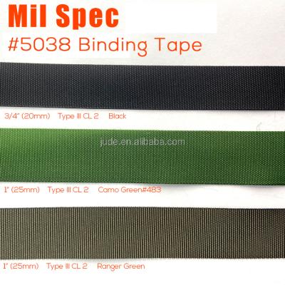 China JUDE Webbing Mil-W-5038 Mil-PRF-5038 PIA Military Spec Nylon Bias Viable High Strength Fastener for sale