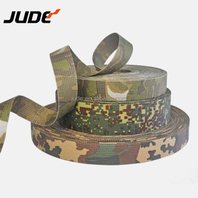 China Viable Military Printed High Quality Plain Flat Woven 900D Nylon Webbing Twill For Bag Strap Seat Belt Military Tape for sale